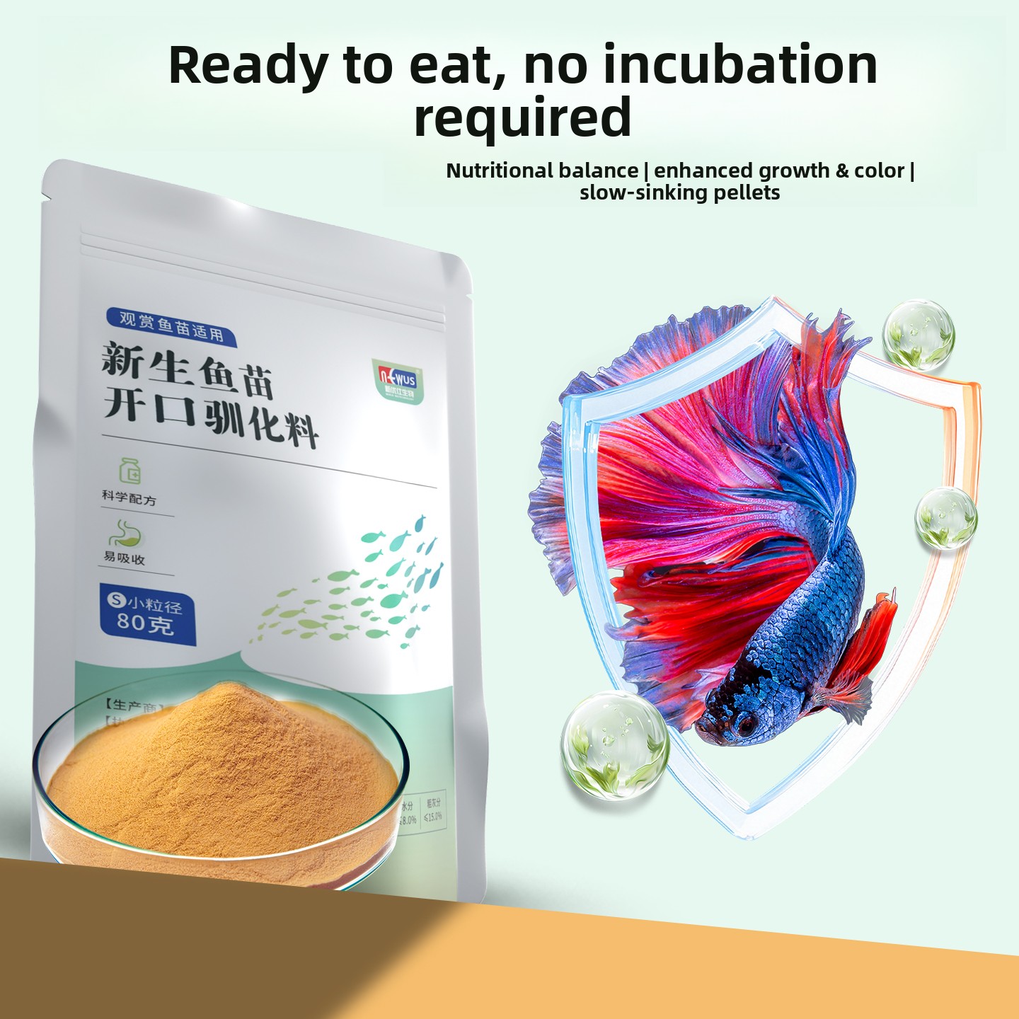 Baby Food With Protein - Micro Pellets Eunison per Pesci Neonati,